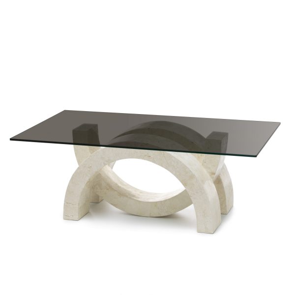 Omega tavolino pietra agata bronzo